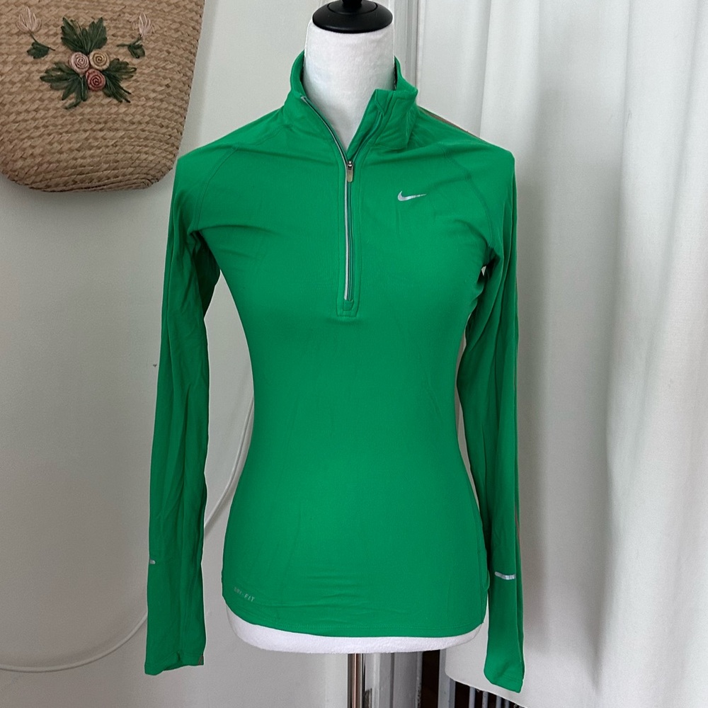 Nike Green Athletic zip Up XS